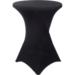 Stretch hoes (zwart) zonder top cover – Statafel (Ø 85 cm)