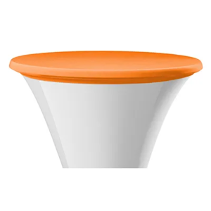 Top cover (oranje) voor stretch hoes – Statafel (Ø 85 cm)