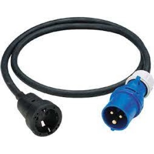 CEE 16A Blauw stekker -> contra schuko