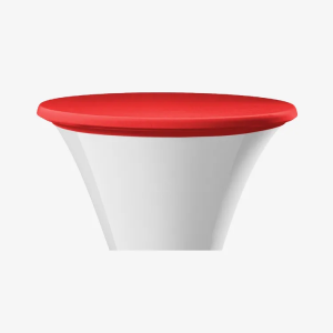 Top cover (rood) voor stretch hoes – Statafel (Ø 85 cm)