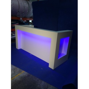 Set Kubo bar ombouw / DJ booth ombouw (LED-RGB) (Wit)