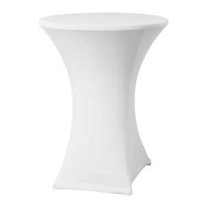 Stretch hoes (Wit) zonder top cover – Statafel (Ø 85 cm)