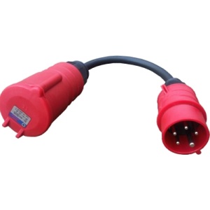 CEE 32A verloopkabel 32A stekker -> 63A contrastekker