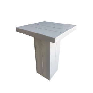 Set steigerhout statafel hoog (80x80x110cm) (wit)