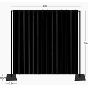 Wentex Pipe & Drape vervolgmodule 3x3mtr. (45×45)