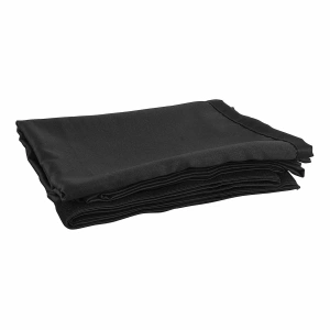 Wentex Pipe & Drape backdrop zwart unpleated satin H=1,20m B=2,80m